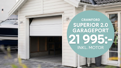 Premium garageport från Crawford