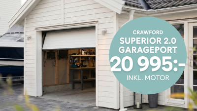 Premium garageport från Crawford